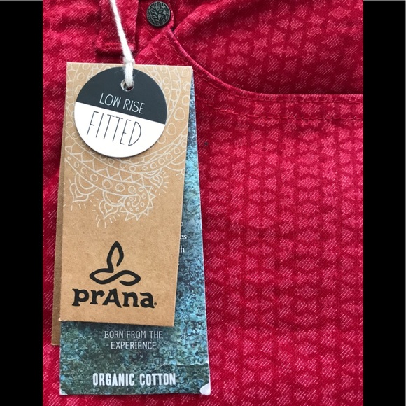 🔥Prana🔥 SZ 0 NWT Skinny Red Organic Cotton Pant - Picture 4 of 7